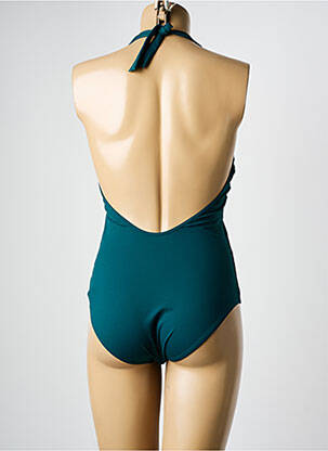 Maillot de bain 1 pièce stretch vert DNUD femme