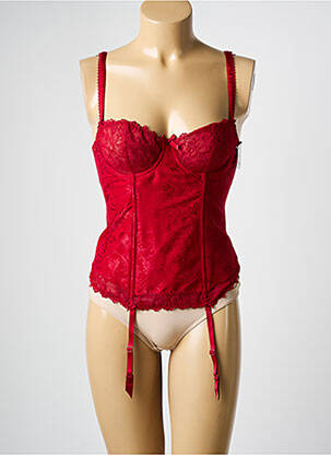 Corset légère et transparente rouge AUBABE femme