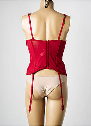 Corset légère et transparente rouge AUBABE femme