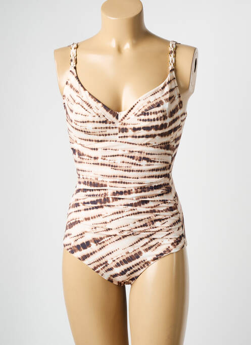 Maillot de bain 1 pièce beige CHANTELLE pour femme