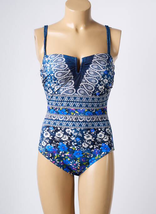 Maillot de bain 1 pièce imprimé fantaisie bleu SUNFLAIR femme