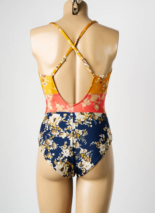 Maillot de bain 1 pièce stretch haut soutien-gorge moulé jaune WATERCULT femme