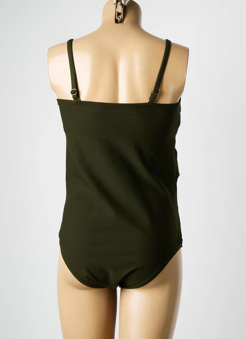 Maillot de bain 1 pièce stretch vert HATEIA femme