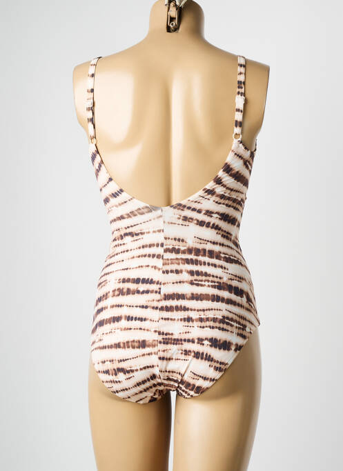 Maillot de bain 1 pièce imprimé fantaisie beige CHANTELLE femme