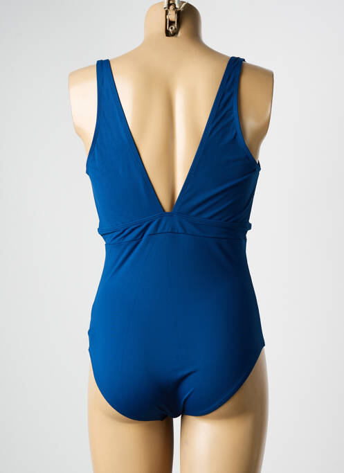 Maillot de bain 1 pièce stretch bleu DNUD femme