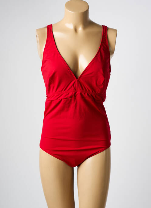 Maillot de bain 1 pièce stretch rouge DNUD femme