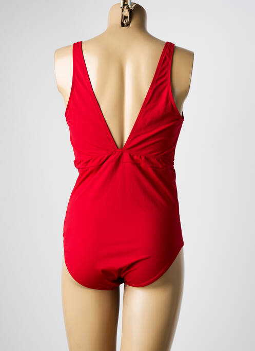 Maillot de bain 1 pièce stretch rouge DNUD femme