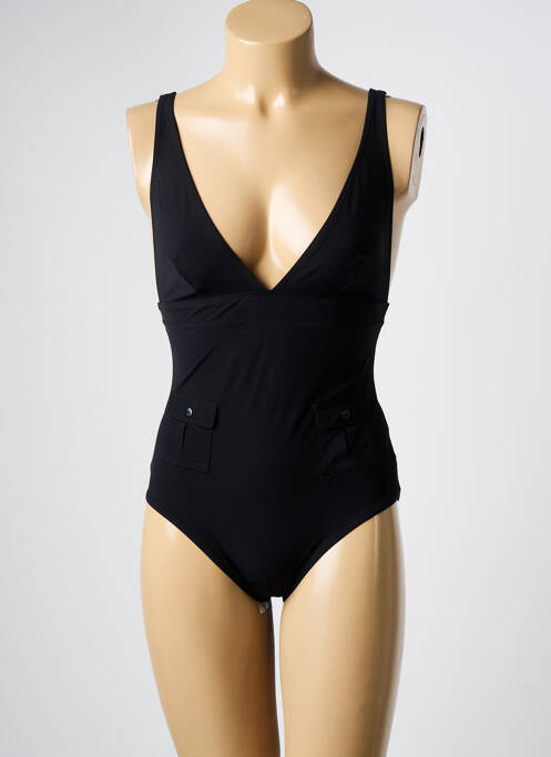 Maillot de bain 1 pièce stretch noir DNUD femme