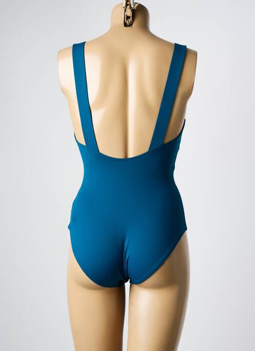 Maillot de bain 1 pièce stretch bleu DNUD femme