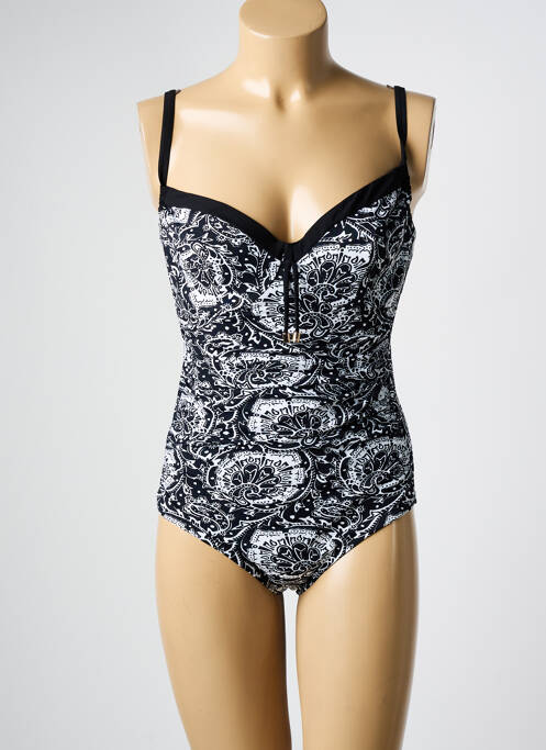 Maillot de bain 1 pièce imprimé fantaisie noir CHANTELLE femme