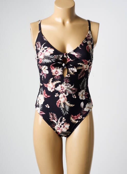 Maillot de bain 1 pièce stretch haut soutien-gorge moulé noir WATERCULT femme