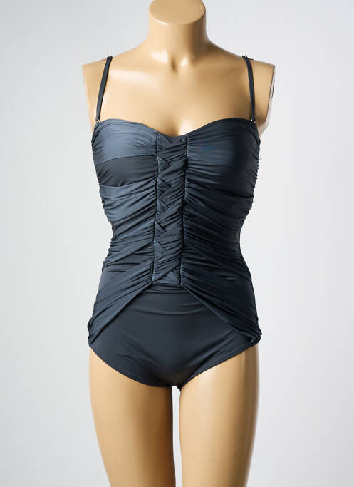 Maillot de bain 1 pièce haut bandeau haut bandeau gris GOTTEX femme