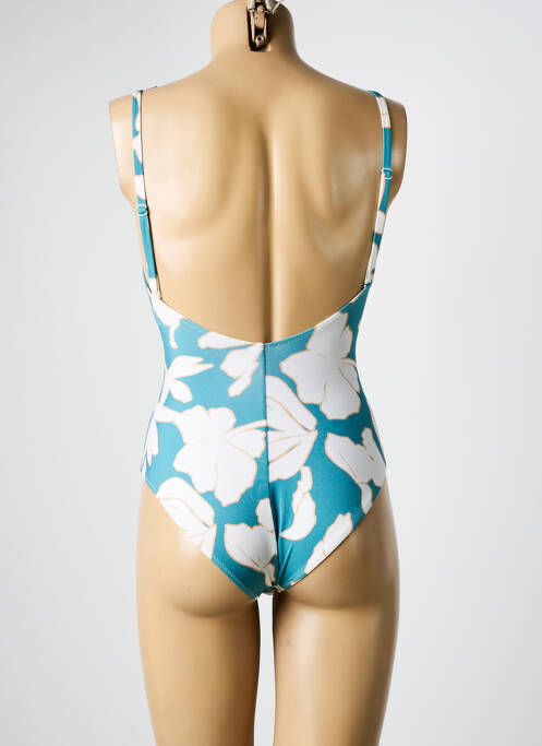 Maillot de bain 1 pièce imprimé fantaisie haut soutien-gorge moulé bleu WATERCULT femme