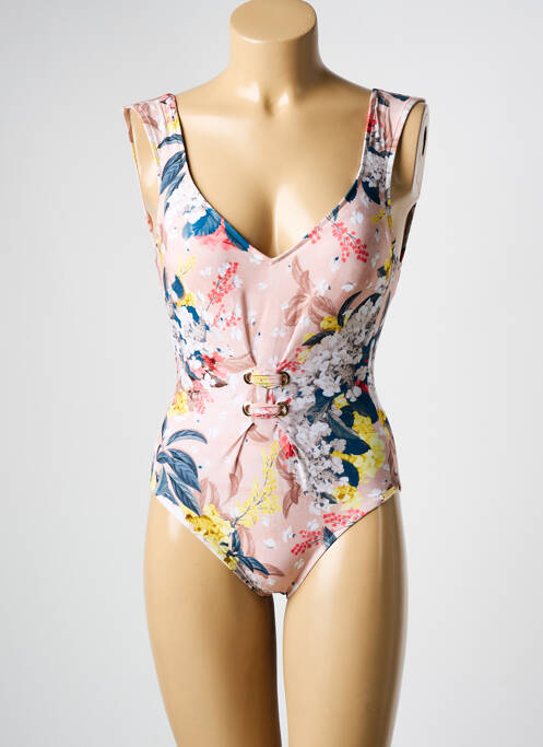 Maillot de bain 1 pièce stretch haut soutien-gorge moulé rose MARYAN MEHLHORN femme