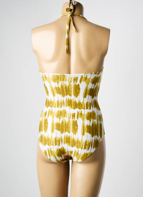 Maillot de bain 1 pièce imprimé fantaisie haut bandeau jaune DNUD femme