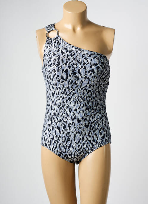 Maillot de bain 1 pièce stretch gris MICHAEL KORS femme