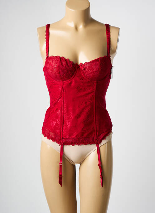 Corset légère et transparente rouge AUBABE femme