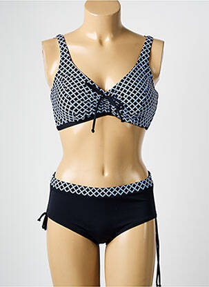 Maillot de bain 2 pièces noir DAVID pour femme