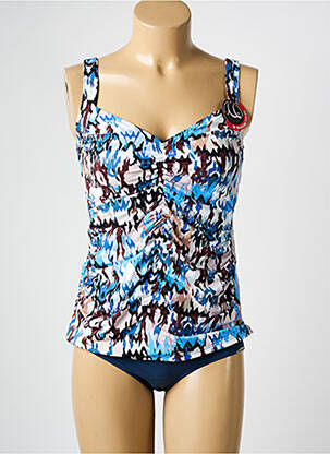 Tankini effet matière satinée bleu SUNFLAIR femme
