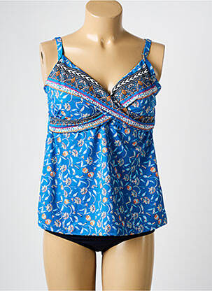 Tankini imprimé fleurs bleu OLYMPIA femme
