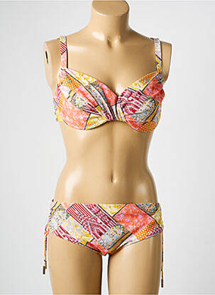 Maillot de bain 2 pièces stretch haut soutien-gorge emboitant orange MARYAN MEHLHORN femme