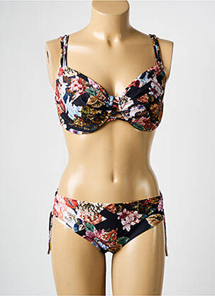 Maillot de bain 2 pièces stretch haut soutien-gorge emboitant noir MARYAN MEHLHORN femme