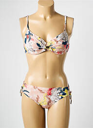 Maillot de bain 2 pièces stretch haut soutien-gorge emboitant beige MARYAN MEHLHORN femme