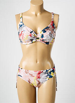 Maillot de bain 2 pièces stretch haut soutien-gorge emboitant beige MARYAN MEHLHORN femme