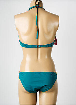 Maillot de bain 2 pièces stretch haut soutien-gorge moulé vert PLAGE DU SUD femme