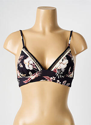 Haut de maillot de bain stretch haut soutien-gorge avec mousse de rembourrage amovible noir WATERCULT femme