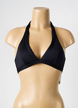 Haut de maillot de bain stretch haut soutien-gorge moulé noir LE BOURGET femme