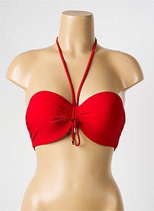 Haut de maillot de bain stretch haut soutien-gorge moulé rouge CHANTELLE femme