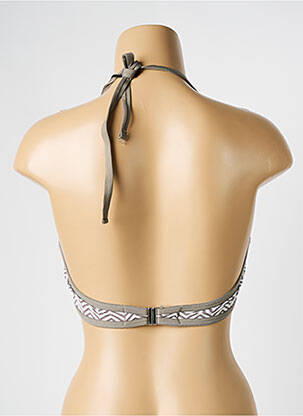Haut de maillot de bain stretch haut soutien-gorge moulé vert LE BOURGET femme