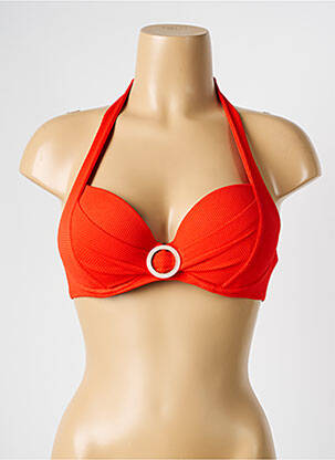 Haut de maillot de bain stretch haut soutien-gorge push-up orange AUBADE femme