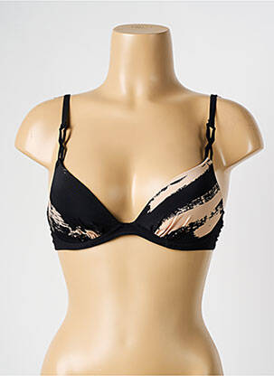 Haut de maillot de bain stretch haut soutien-gorge push-up noir CHANTELLE femme