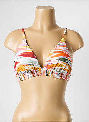 Haut de maillot de bain stretch haut soutien-gorge avec mousse de rembourrage amovible orange WATERCULT femme