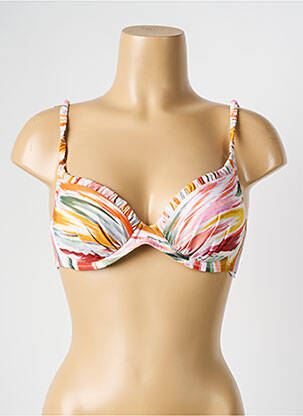 Haut de maillot de bain stretch haut soutien-gorge moulé orange WATERCULT femme