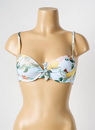 Haut de maillot de bain stretch haut soutien-gorge moulé bleu WATERCULT femme