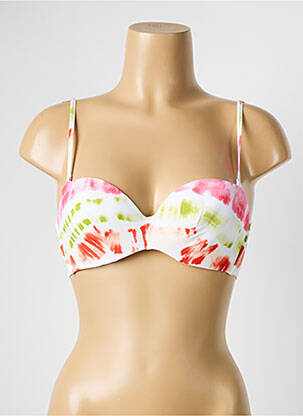Haut de maillot de bain stretch haut soutien-gorge moulé blanc PASSIONATA femme