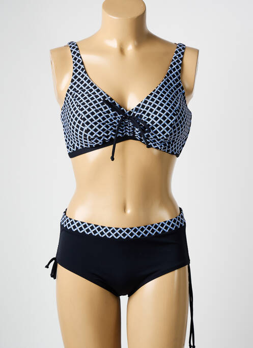 Maillot de bain 2 pièces noir DAVID pour femme