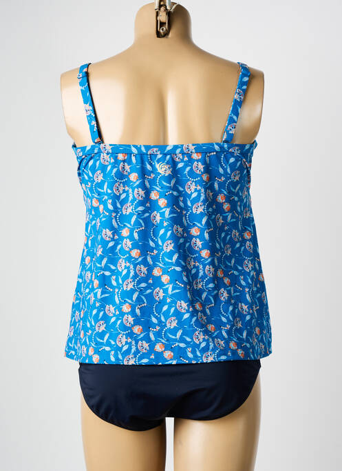 Tankini effet matière satinée bleu OLYMPIA femme