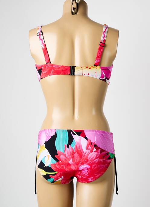 Maillot de bain 2 pièces stretch haut soutien-gorge emboitant rouge SUNFLAIR femme
