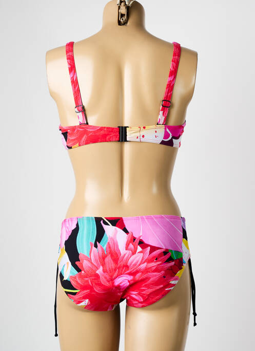 Maillot de bain 2 pièces stretch haut soutien-gorge emboitant rouge SUNFLAIR femme