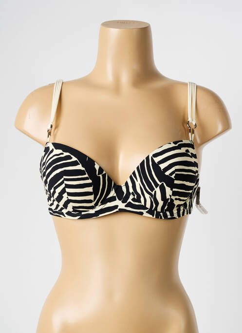 Haut de maillot de bain stretch haut soutien-gorge push-up noir AUBADE femme