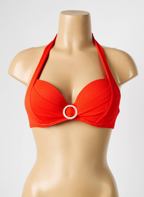 Haut de maillot de bain stretch haut soutien-gorge push-up orange AUBADE femme