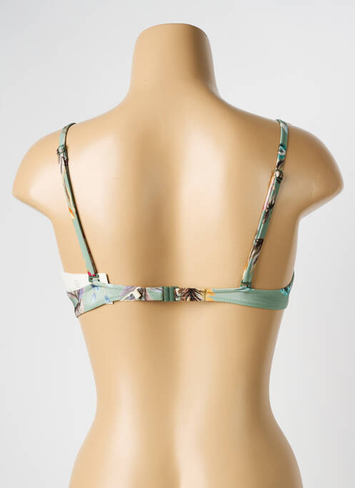 Haut de maillot de bain stretch haut soutien-gorge moulé vert WATERCULT femme