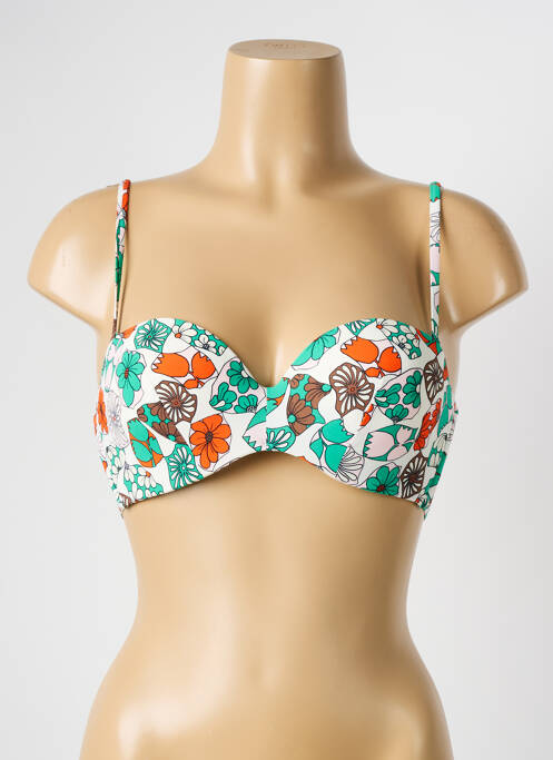 Haut de maillot de bain stretch haut soutien-gorge moulé vert PASSIONATA femme