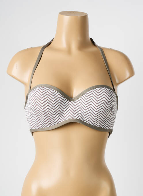 Haut de maillot de bain vert LE BOURGET pour femme