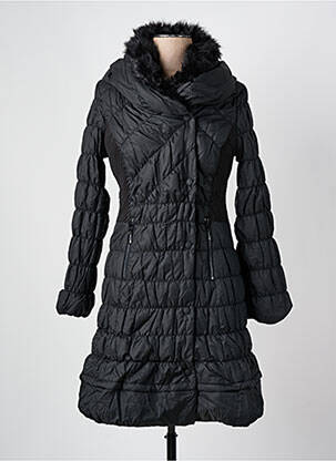 Doudoune poches a capuche noir ARELINE femme