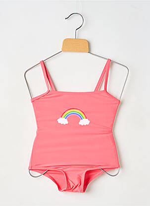 Maillot de bain 1 pièce stretch rose LAGON BLEU fille